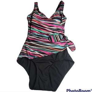 GABAR ONE PIECE SWIMSUIT SURPLICE MAILLOT SIZE 8